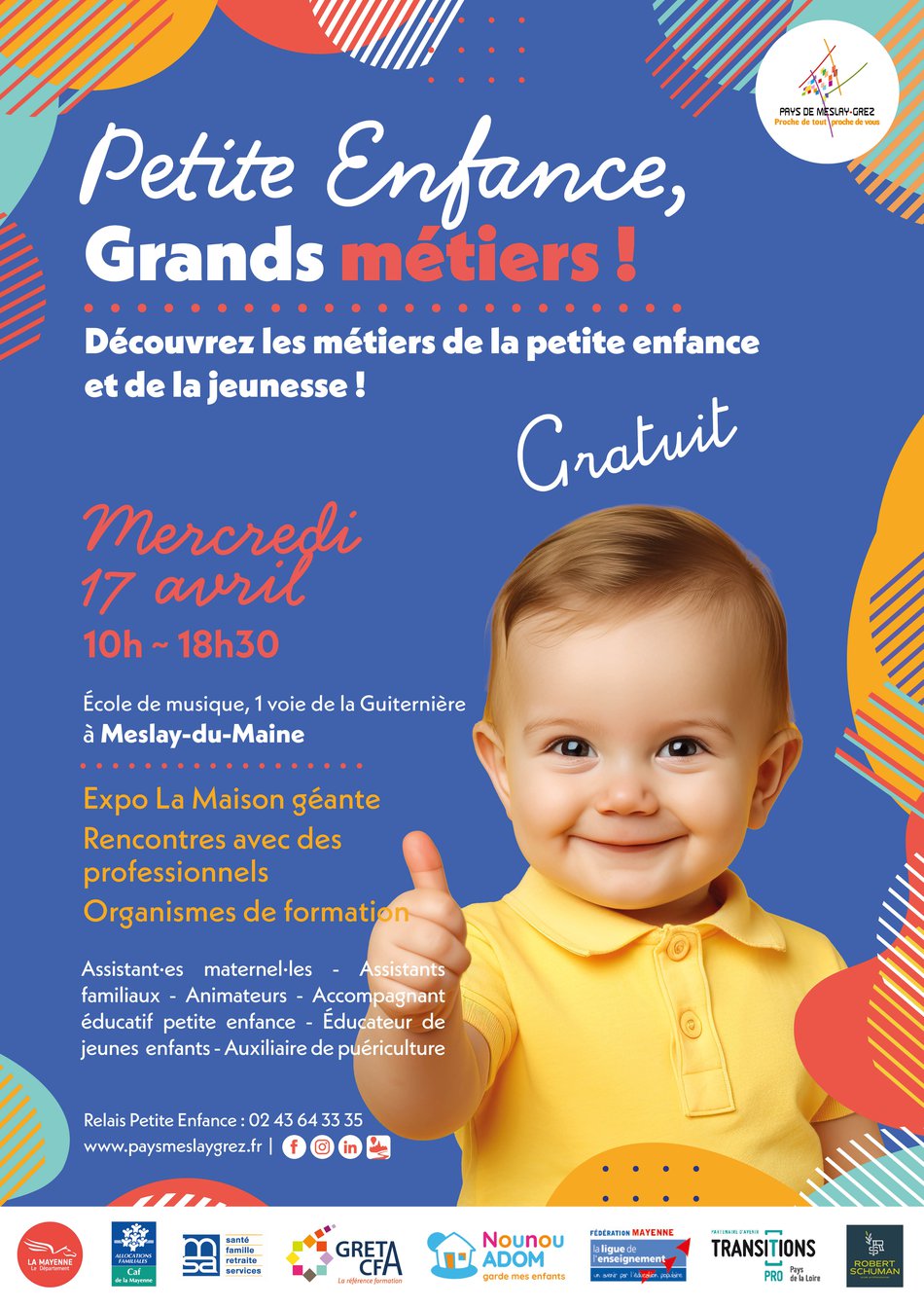 "Petite Enfance, Grands Métiers !" : forum des métiers de la petite enfance