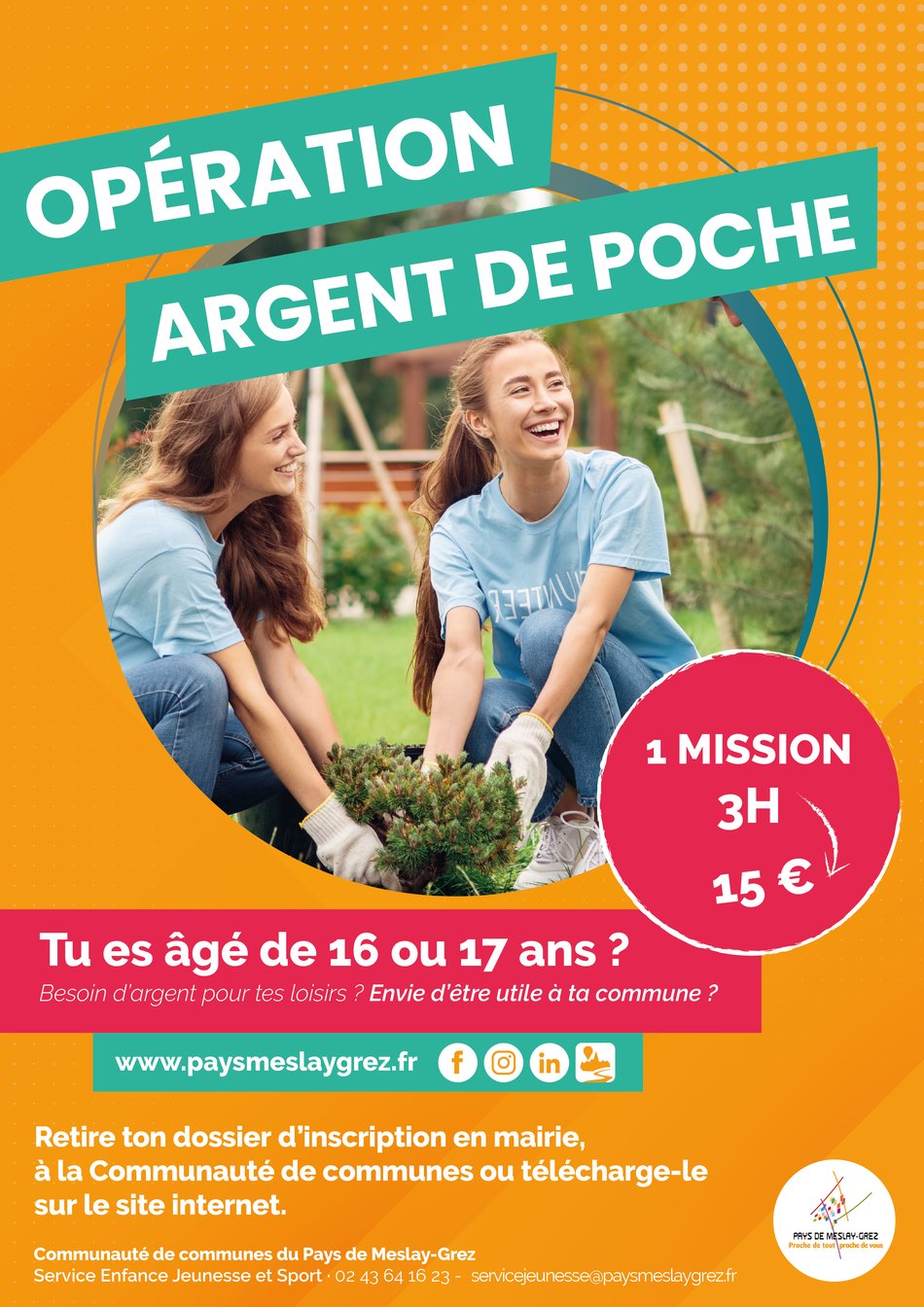 Chantiers Argent de poche : inscriptions en cours pour l'été Chantiers Argent de poche : inscriptions en cours pour l'été