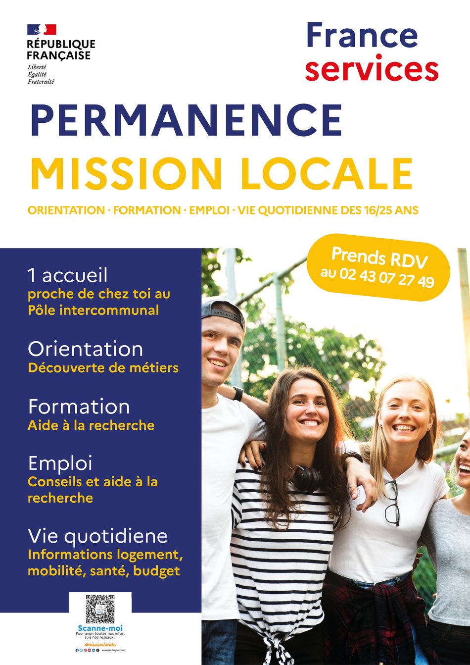 Jeunes de 16 à 25 ans en difficultés : prenez rendez-vous avec la Mission Locale