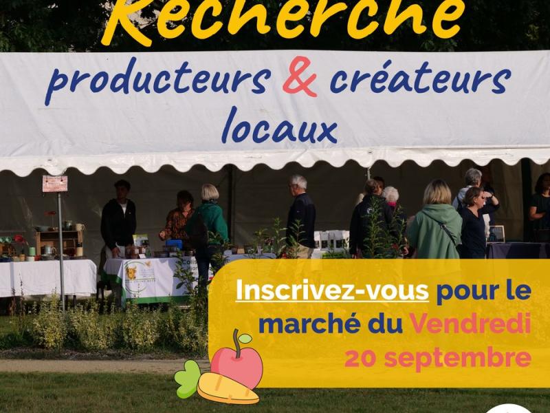 Marché des producteurs et créateurs locaux : exposants, inscrivez-vous !