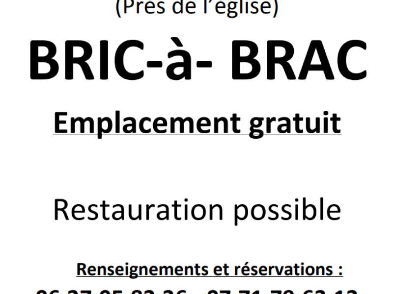 BRIC A BRAC 7 septembre 2025